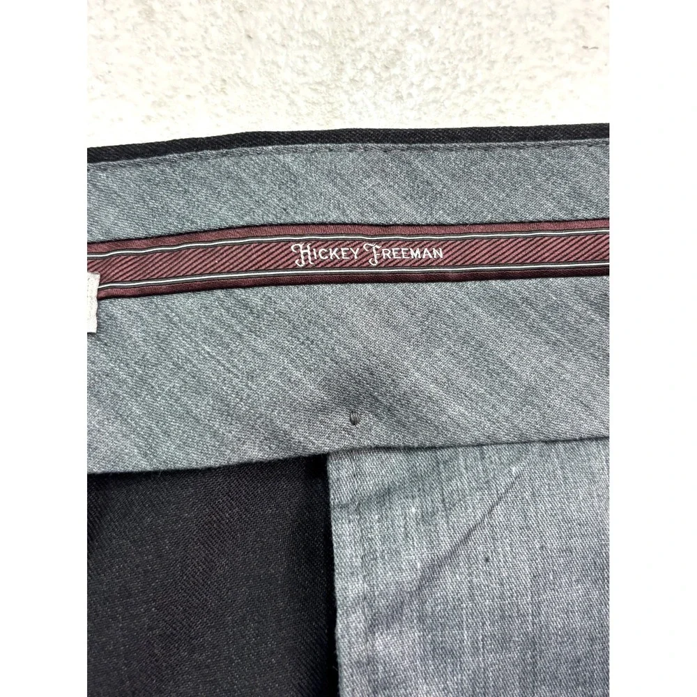 NEW Hickey‎ Freeman 38 Charcoal 100% Worsted Wool Dress Suit Pants Trouser Mens